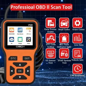V500 OBD2 Car Diagnostic Scanner & Code Reader