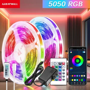 100ft RGB LED Strip Lights Music Sync APP Control