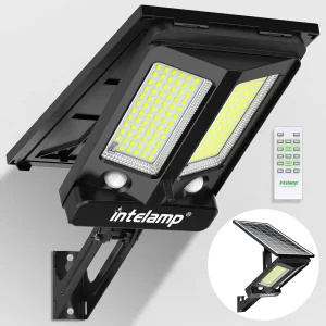 3000LM Solar Security Light 12500mAh Dual Sensor Wall Lamp