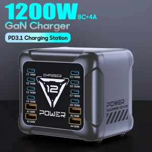 1200W GaN Charging Station PD 3.1 Fast Charger