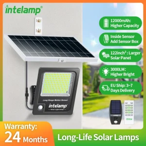 3000LM Solar Motion Sensor Light Waterproof Outdoor Wall Lamp
